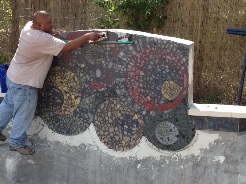 Grouting the mosaic 