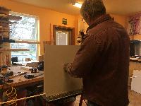 Hard at work - using the new workmate from Julie's Dad<br/> 