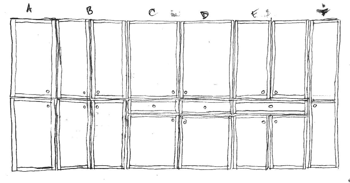 Sketch of plans for the doors<br/>