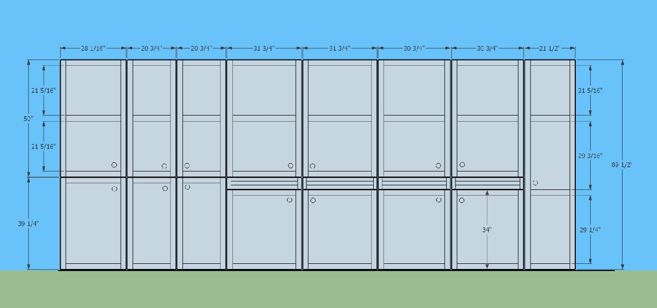 Sketchup drawing of the doors that I supplied to the folks making the doors.<br/>