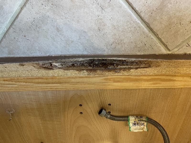 Replace a double bowl sink with a single bowl sink. 
