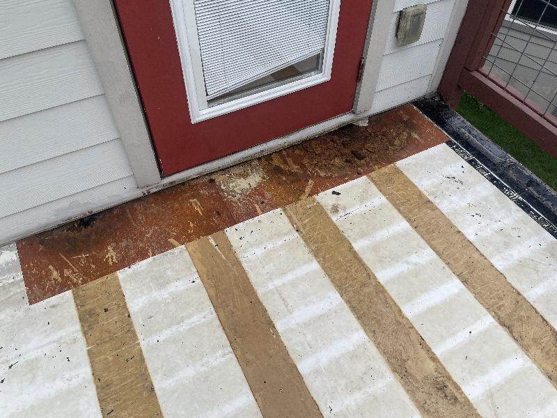 There are actually two water damaged areas 