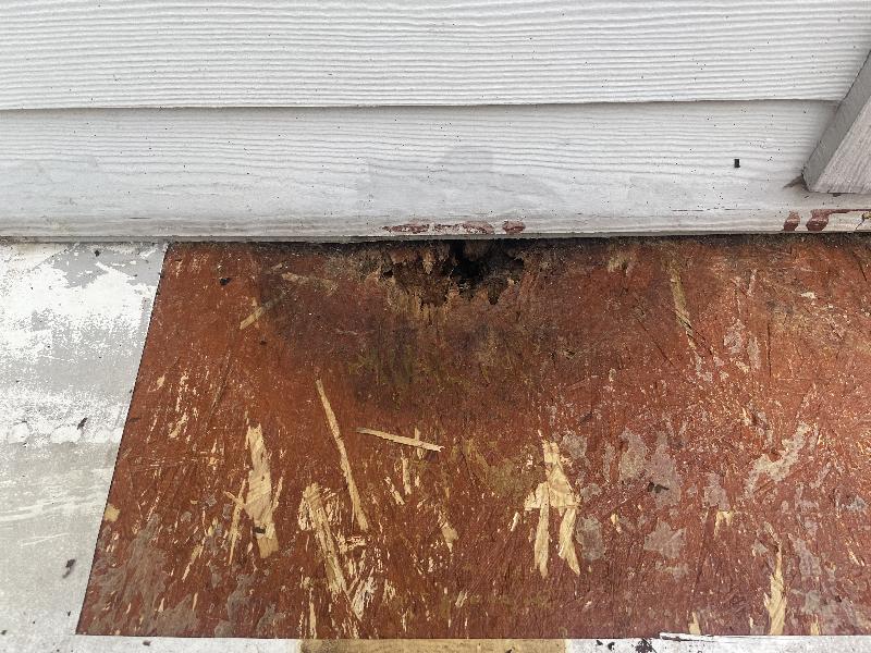 Detail of second water damaged area 