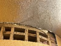 Water in the ceiling after a hard rain 