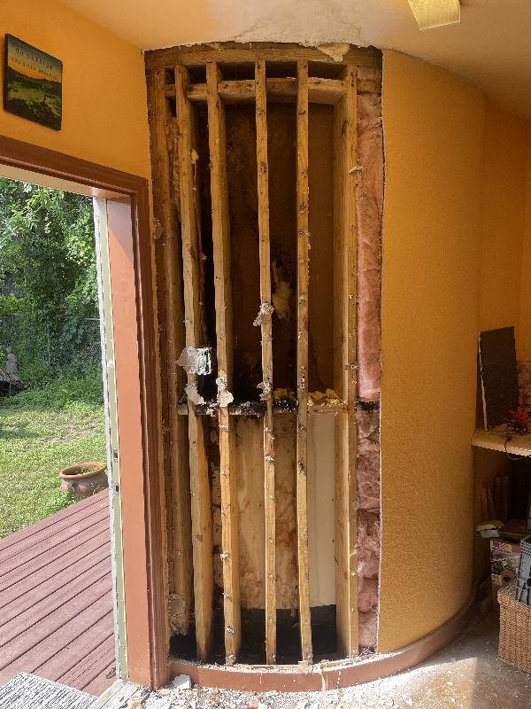 All opened up and insulation removed 