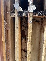 Masonite is completely destroyed 