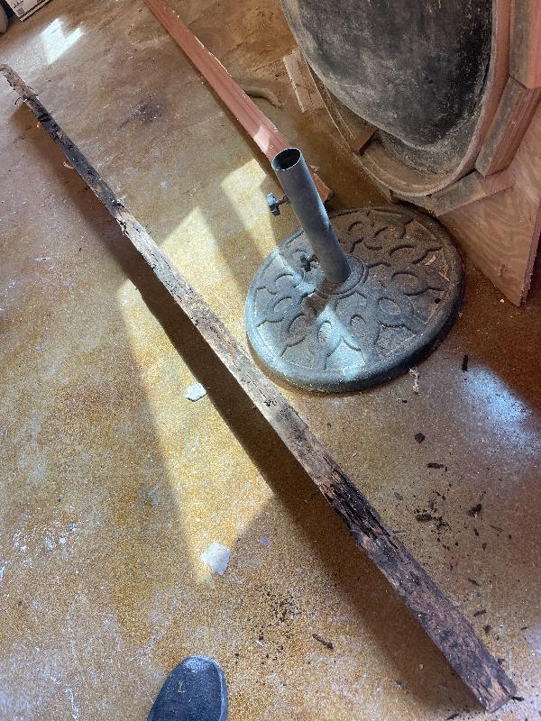 Pulled out the single stud - water and insect damage all along the back side 