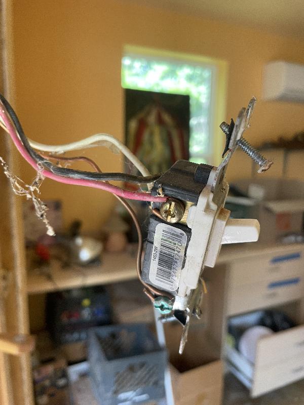 Documenting the wires to the switch before disconnecting 