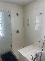 Sometimes just easier to remove the whole shower 