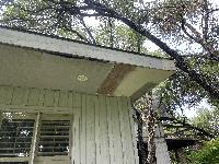 Wider view of water damage 