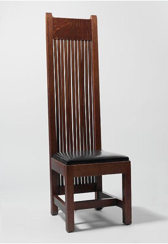 The side chair by Frank Lloyd Wright, 1901 