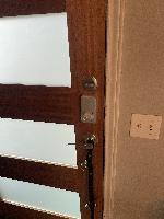 This deadbolt was installed by the tenant. They intend to remove it and replace it with what was there when they moved in. 