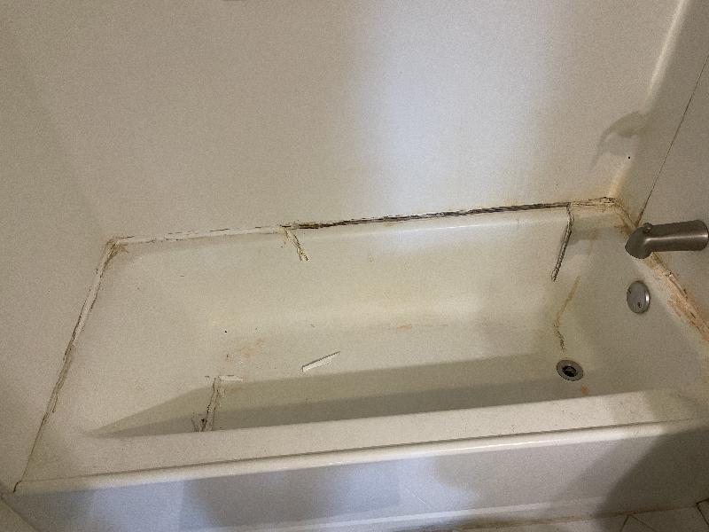 This tub in a rental property was in pretty bad shape. 