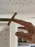 Quick mockup of where the crown moulding will go. 