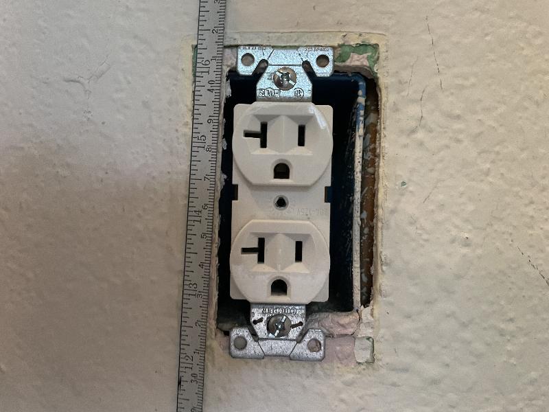 Measuring outlet location 