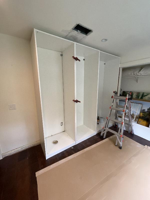 Three cabinets assembled 