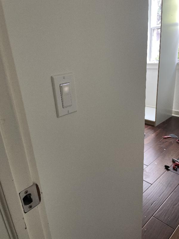 The light switch was going to get covered up, so I relocated it to be inside the cabinet. 