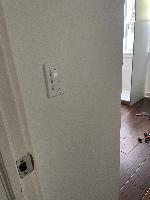 The light switch was going to get covered up, so I relocated it to be inside the cabinet. 