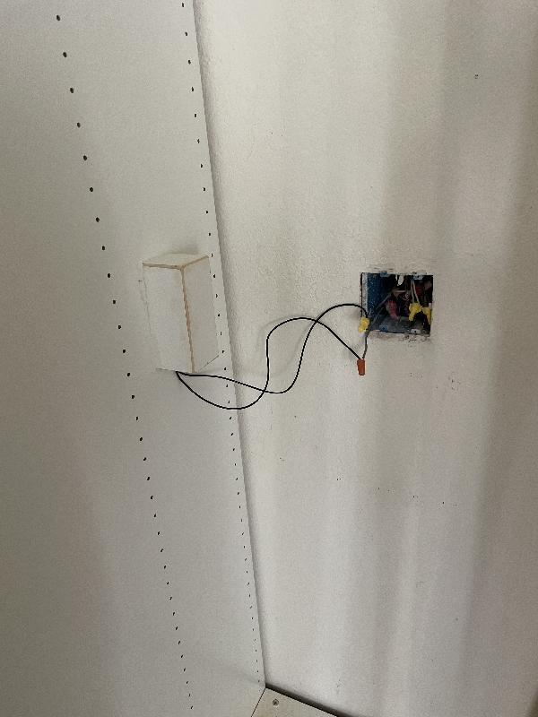 Initial wiring for the switch - this got cleaned up. 