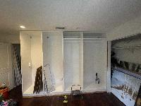 Test fit of the top shelf and the closet rods 