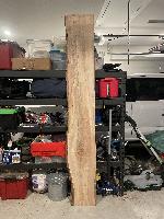 An 8' live edge pecan slab from Berdoll sawmill