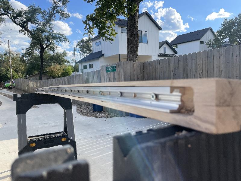 Shelf part of bracket system installed