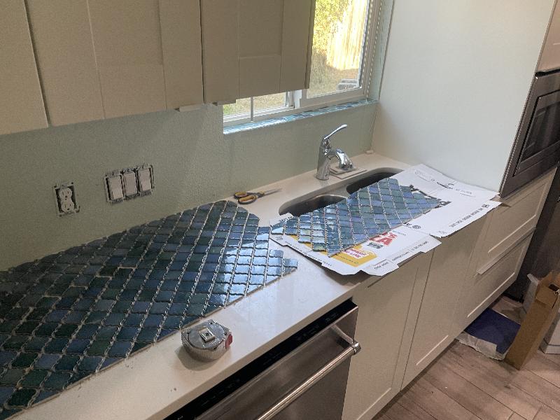Laying out the cut sheets in their relative positions