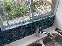 Windowsill with glass tile 