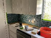 All the grout applied, excess wiped off. Almost complete! 