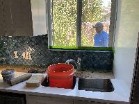 All the grout applied, excess wiped off. Almost complete! 