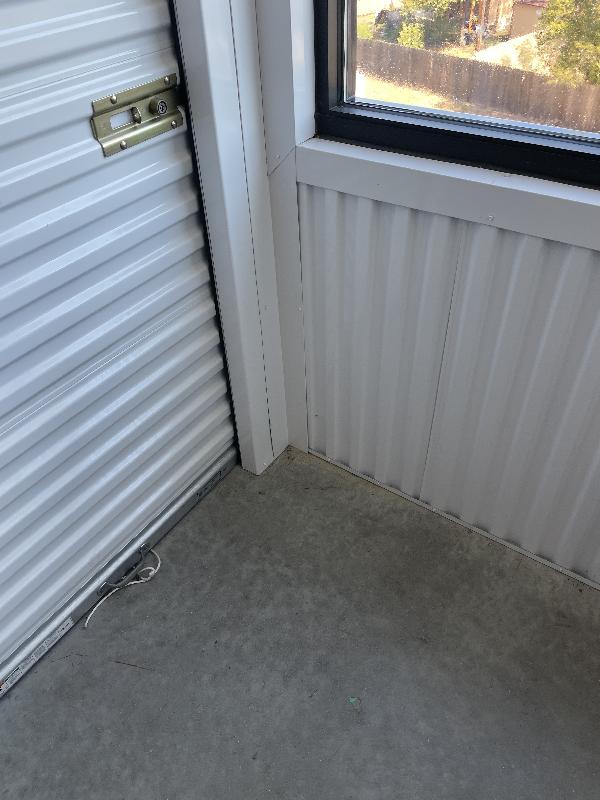 The area where water has been seen, after dousing the window with 5 gallons of water 