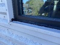 Added sealant along the bottom of the window 