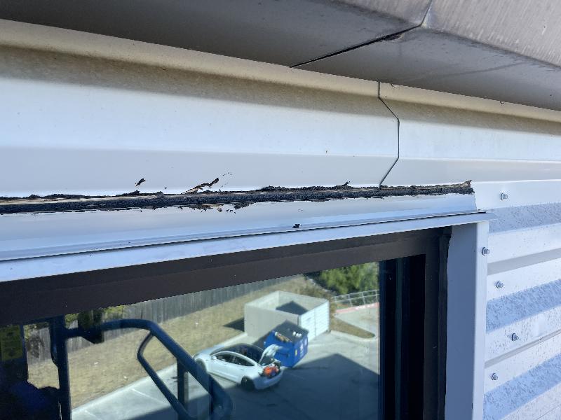 After with sealant along the new flashing