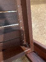 details of joinery showing screws from the inside/underside 