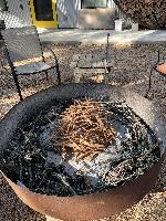 Offcuts going into a fire 