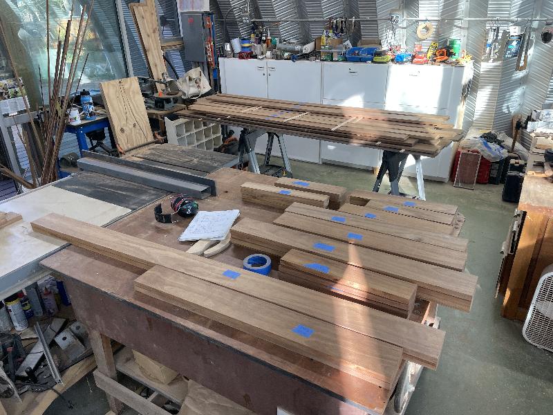 A bunch o' parts, labeled and ready for assembly 