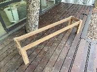 Fully assembled bench frame 