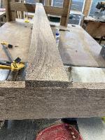 Details of screwed and pegged joinery 
