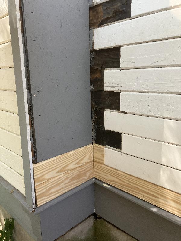 Starting to put new siding in.