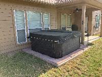 This is the hot tub as it exists in the 'before' state. One of the problems is that it gets too dang hot in the Texas summers. 