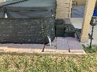 Another view of the pavers and the electrical feed 