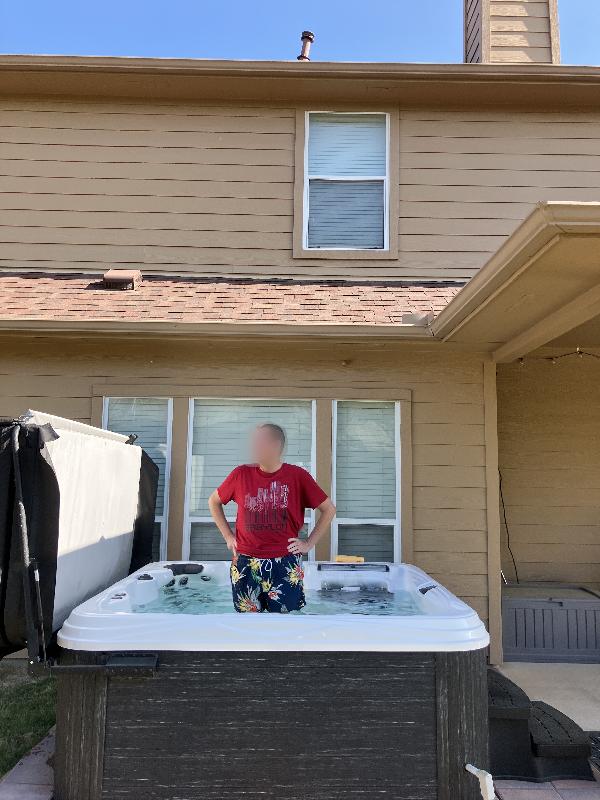 Client standing in the tub for scale. 